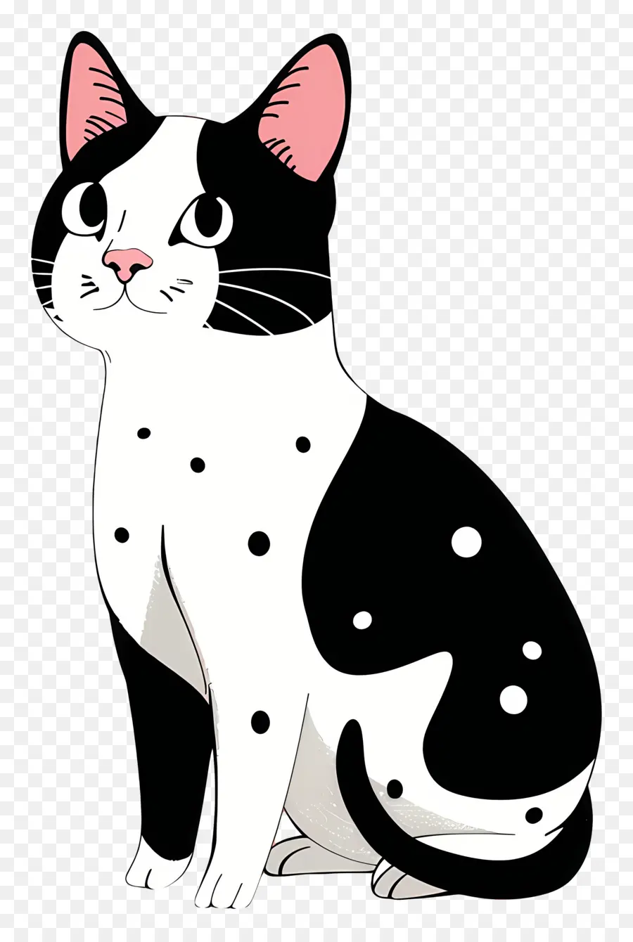 Chat Mignon，Chat Noir Et Blanc PNG