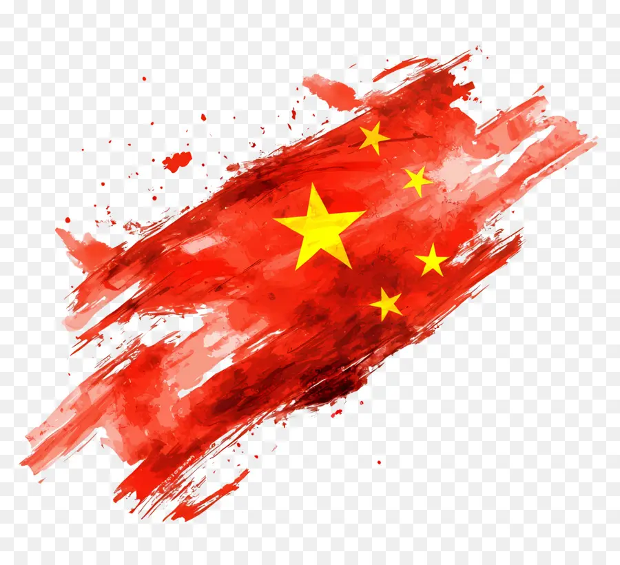 Fête Nationale Chinoise，Drapeau Chinois Rouge PNG