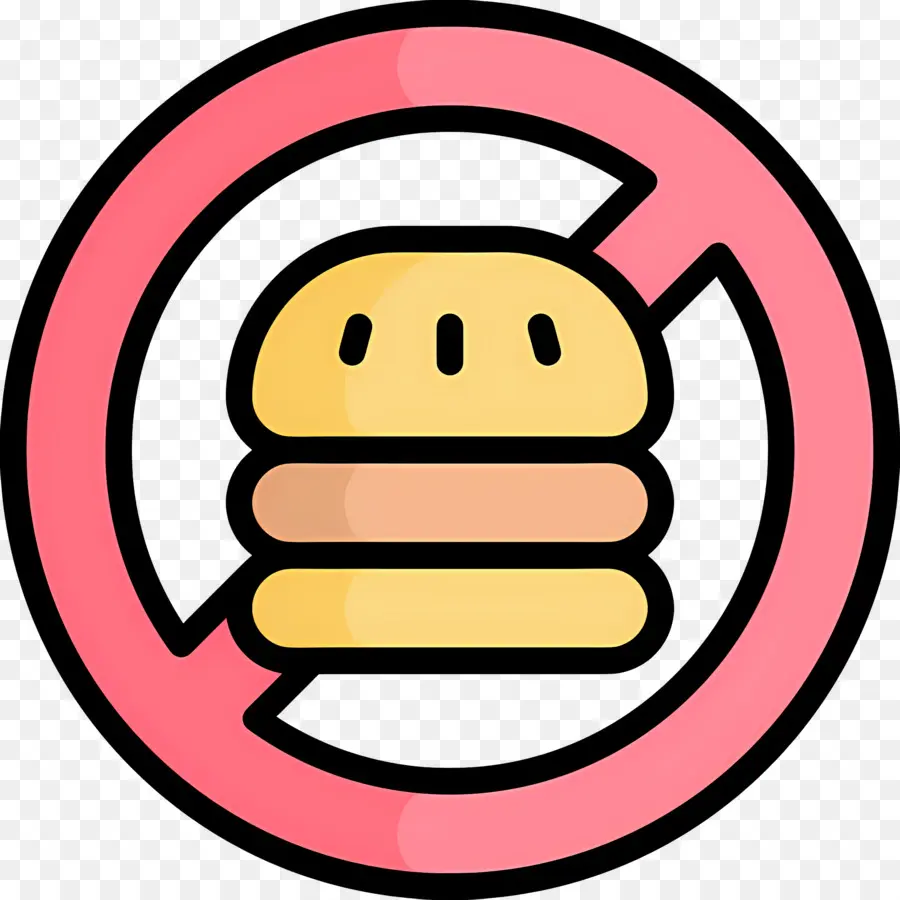 Pas De Nourriture，Aucun Signe De Hamburger PNG