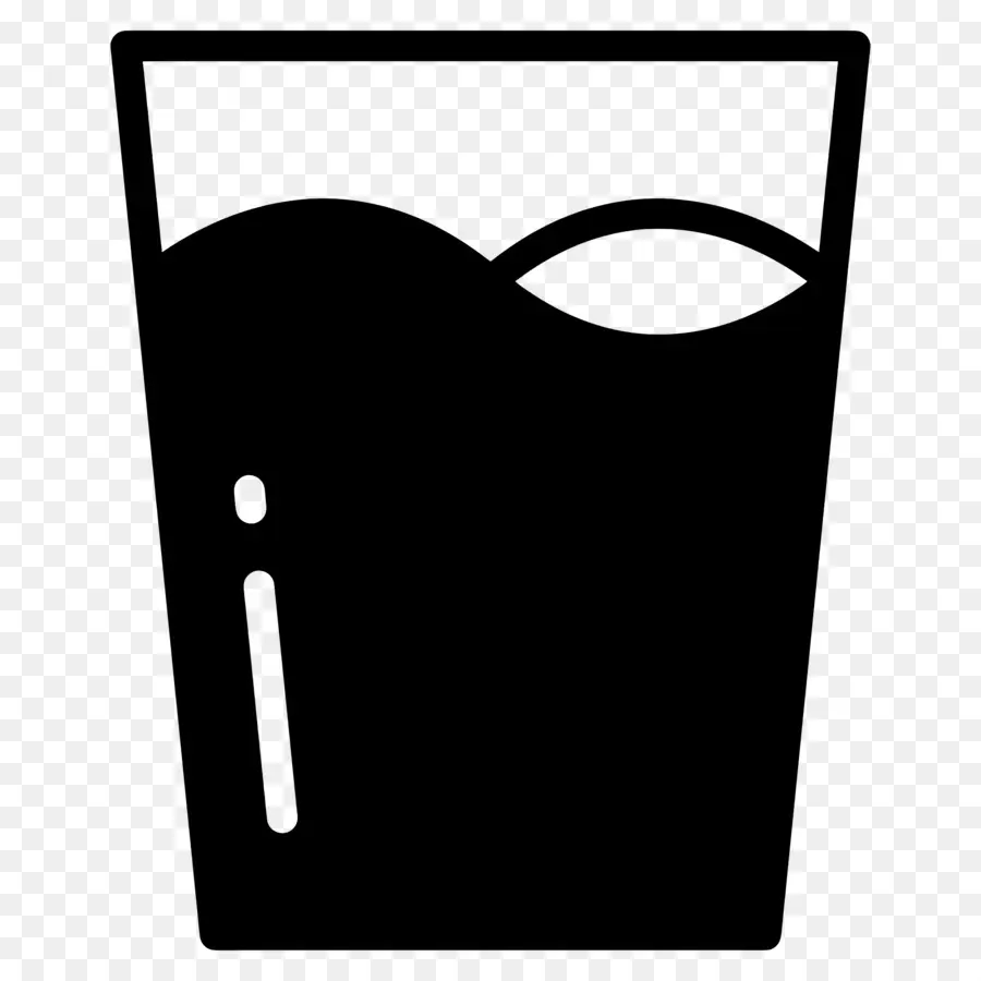 Tasse D'eau，Verre Noir PNG