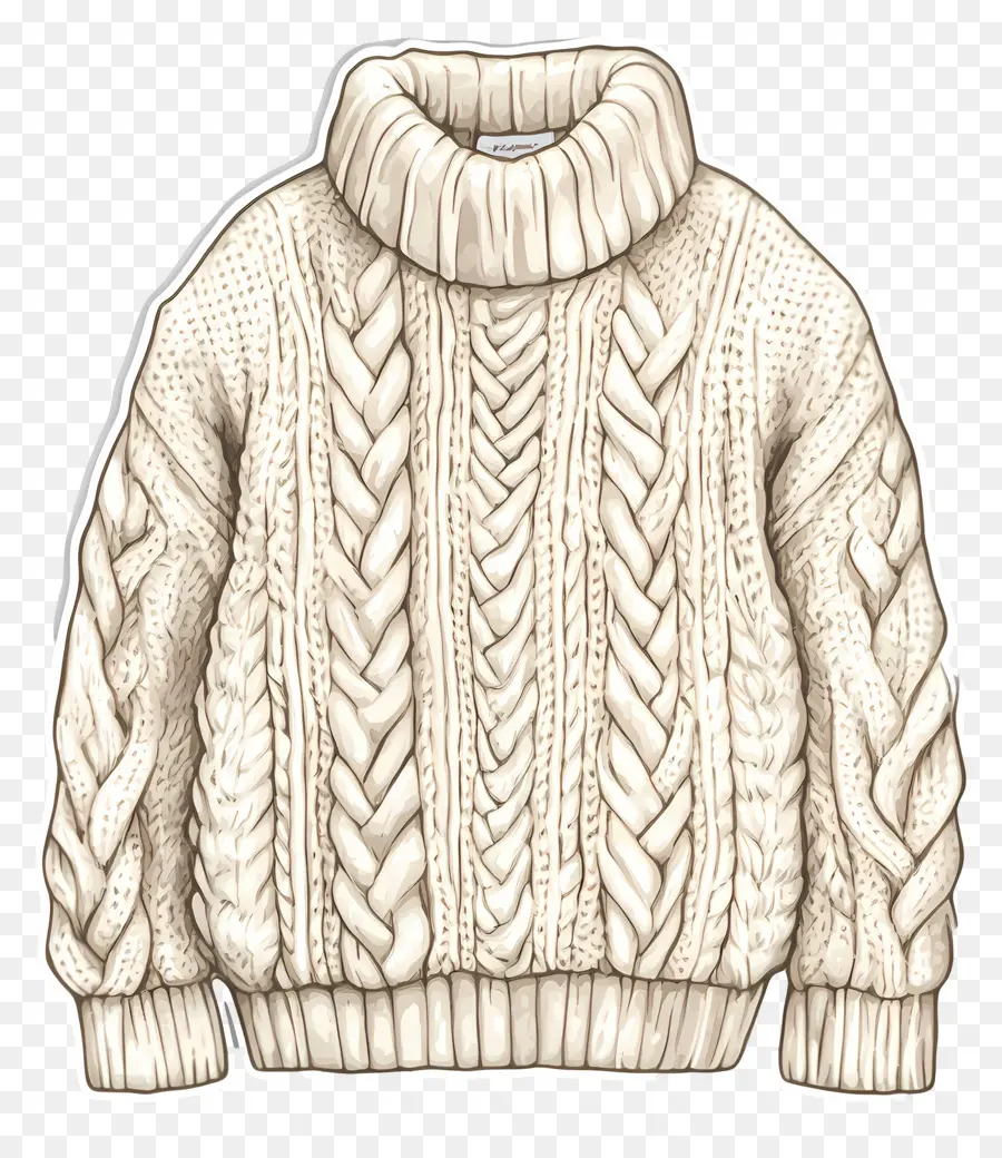 Gros Pull，Pull En Tricot Torsadé PNG