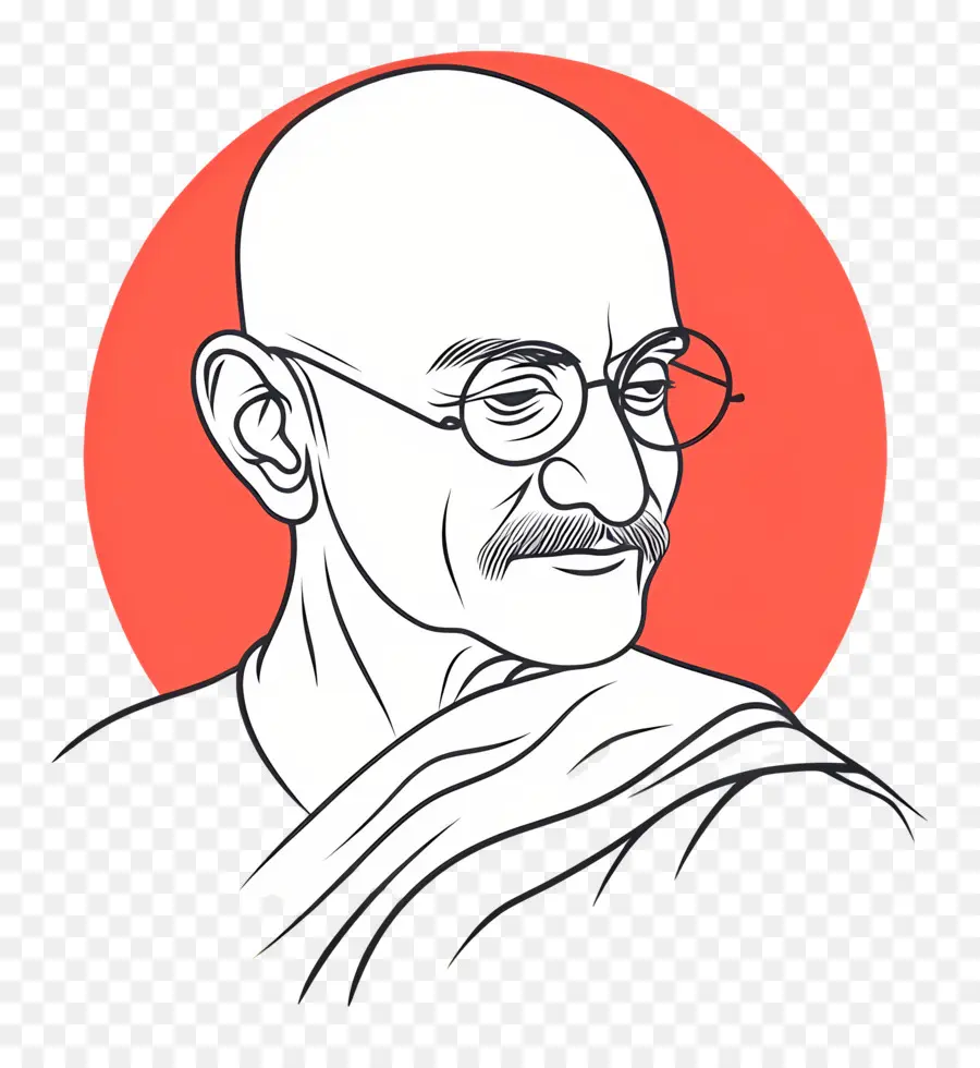 Gandhi，Illustration D'une Personne PNG