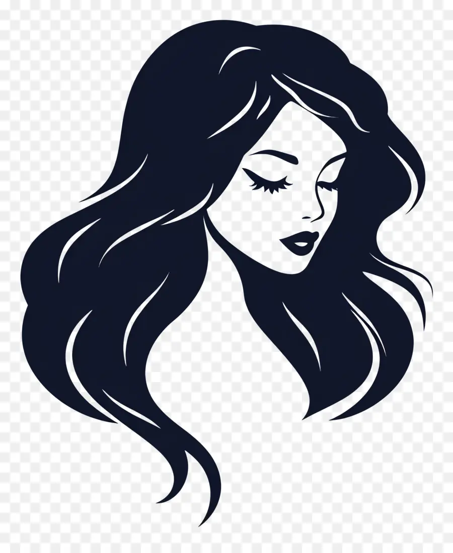 Cheveux De Fille，Femme Silhouette PNG