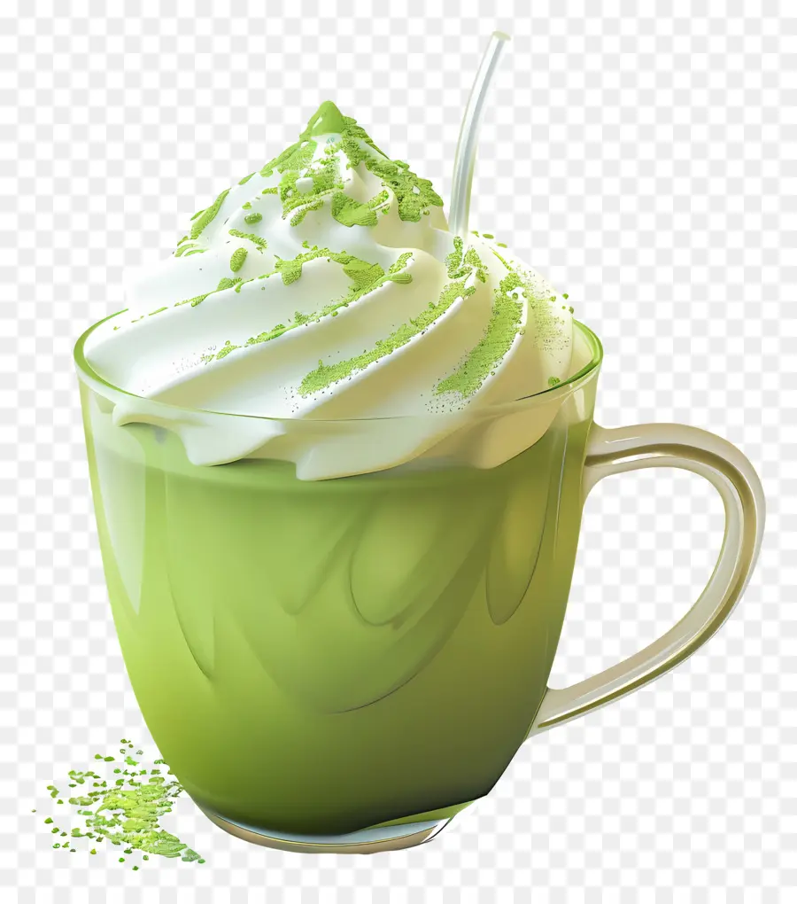 Matcha Latté，Boire PNG