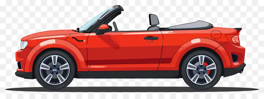 Voiture Animée，Cabriolet Rouge PNG