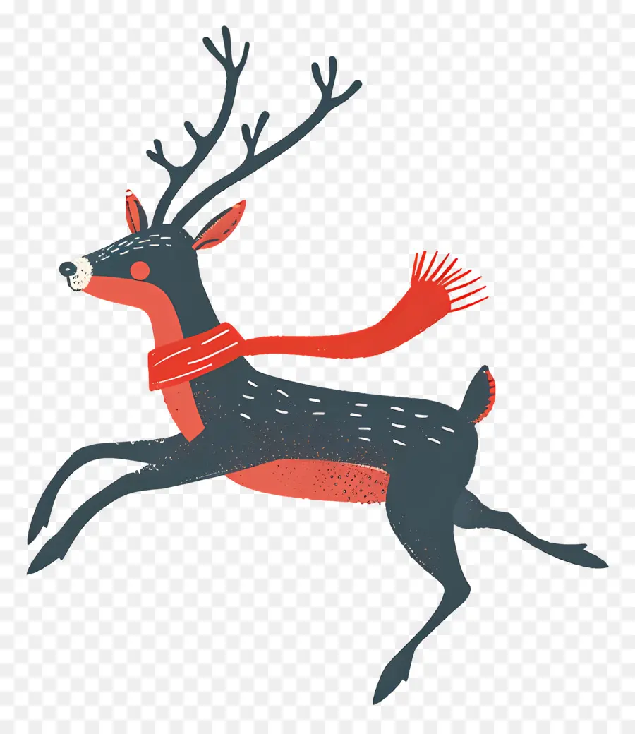 Cerf De Noël，Renne Sombre PNG