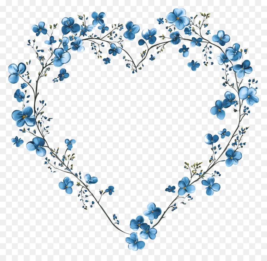 Cadre Coeur，Couronne De Fleurs PNG