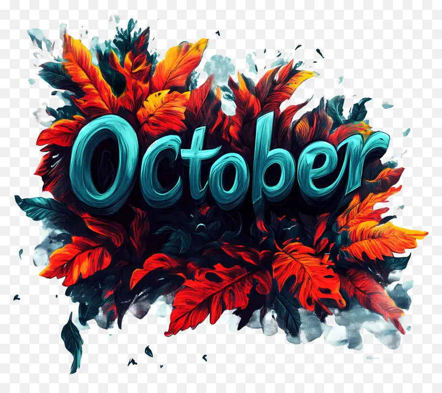 Octobre，Octobre Aux Feuilles D'oranger PNG