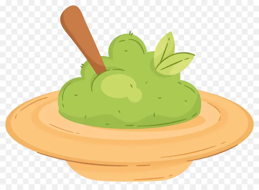 Poudre De Matcha，Pâte Verte à La Cuillère PNG