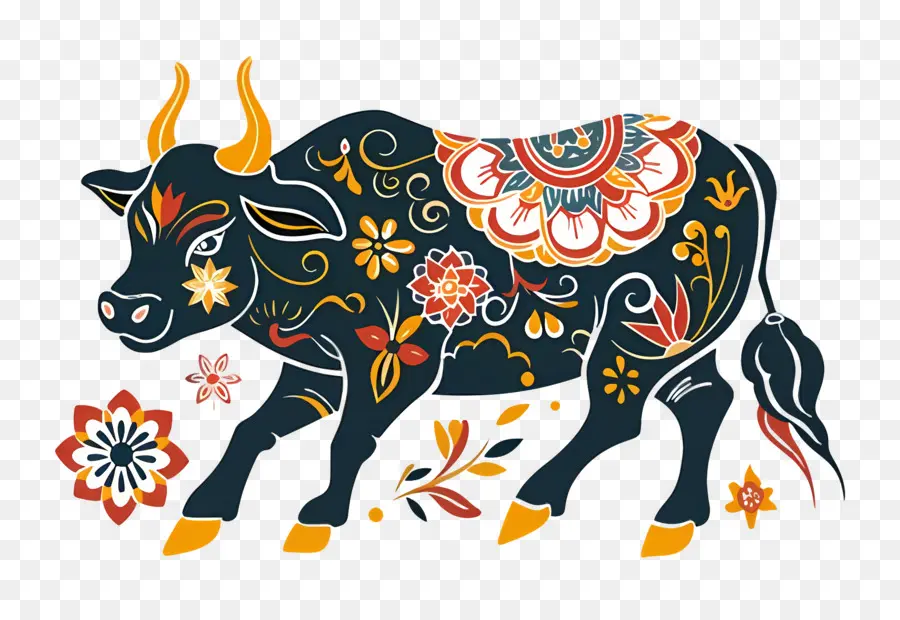 Vache Indienne，Vache Décorative PNG