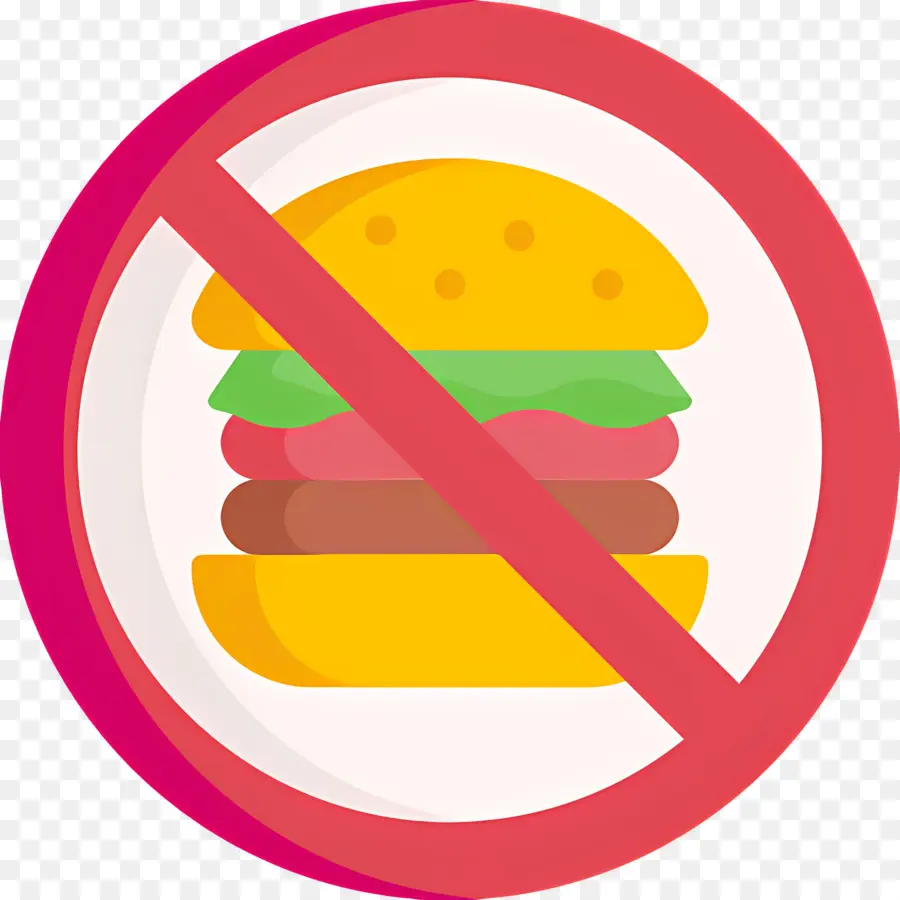 Pas De Nourriture，Aucun Signe De Hamburger PNG