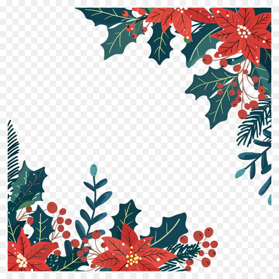 Le Coin De Noël，Coin Des Poinsettias PNG