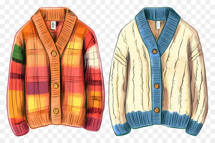 Cardigan，Deux Cardigans PNG