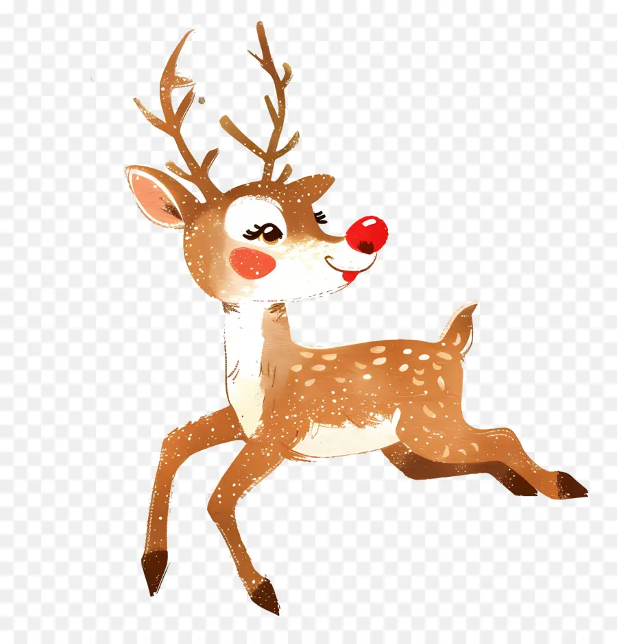 Cerf De Noël，Renne De Dessin Animé PNG