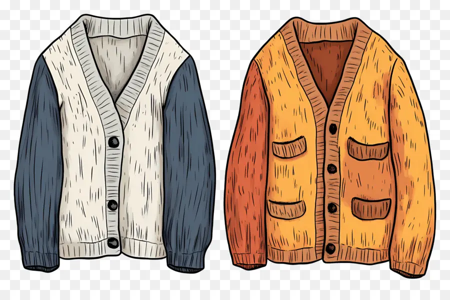 Cardigan，Deux Cardigans PNG