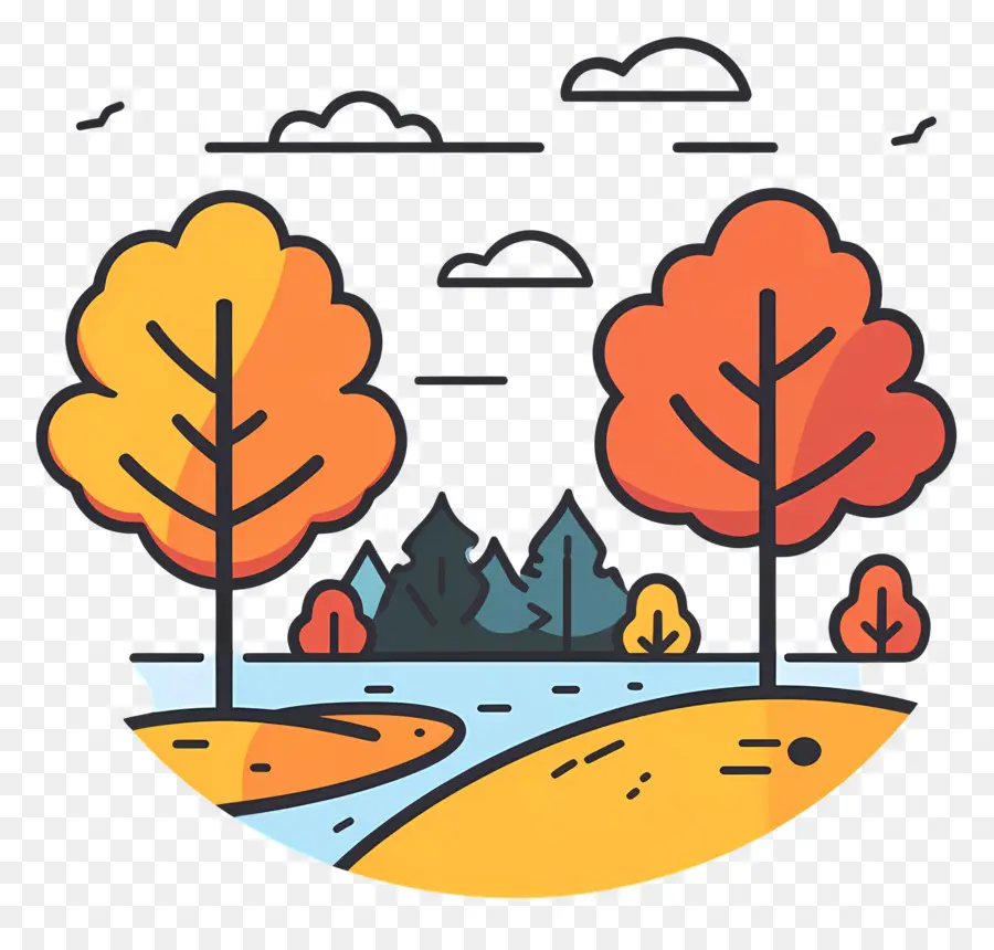 Nature D'automne，Paysage D'automne PNG