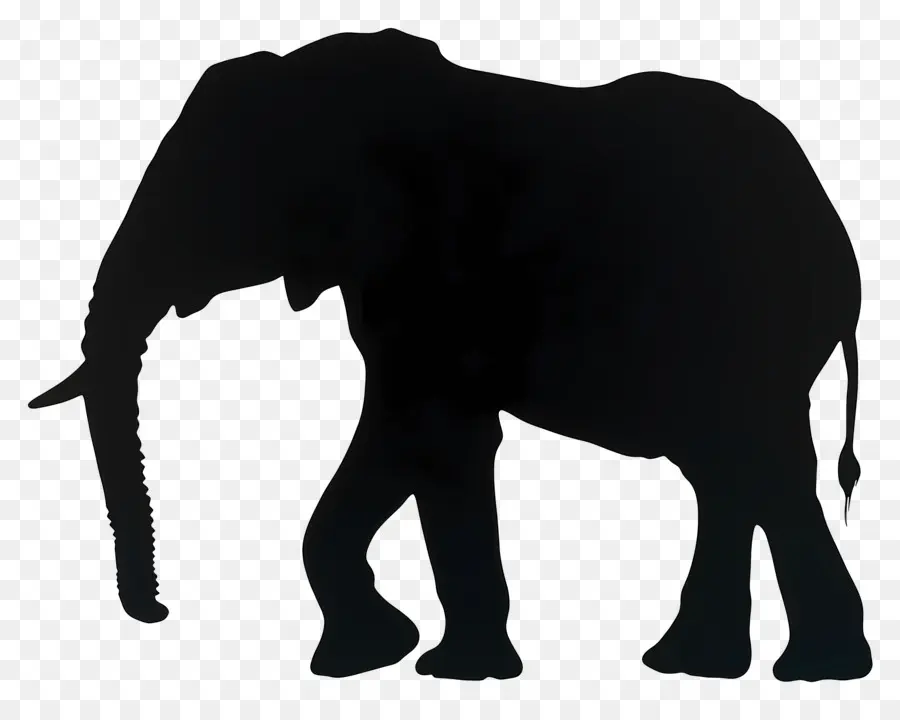 Silhouette D'éléphant，Éléphant Rouge PNG