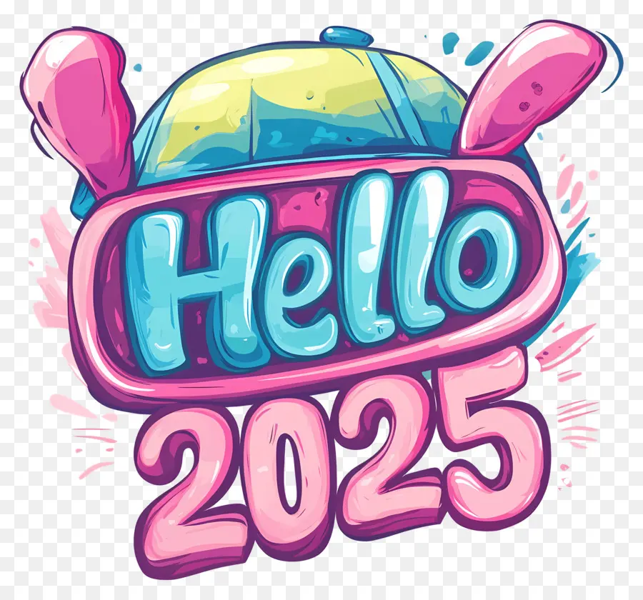 Bonjour 2025，Bonjour 2025 Avec Casquette PNG