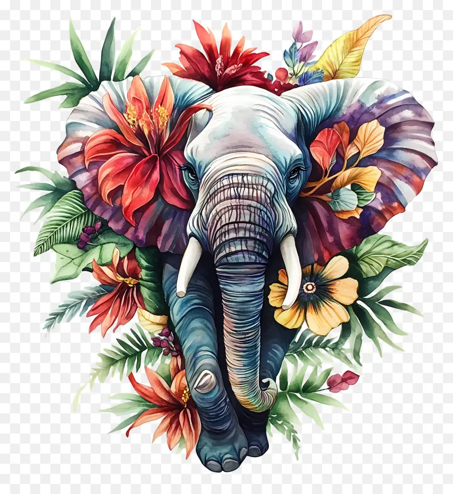 Éléphant Aquarelle，Éléphant PNG