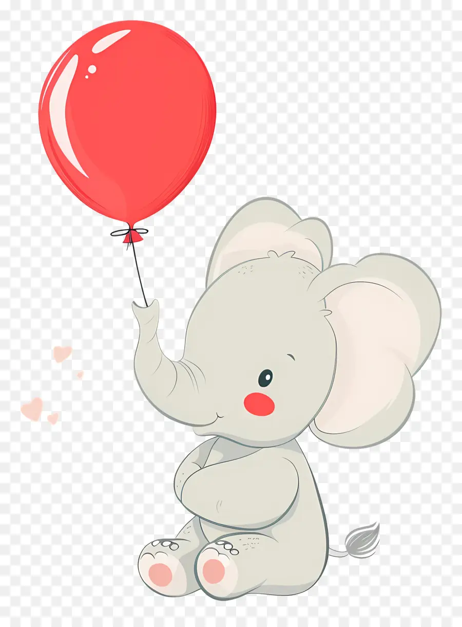 Bébé éléphant，Éléphant Avec Ballon PNG