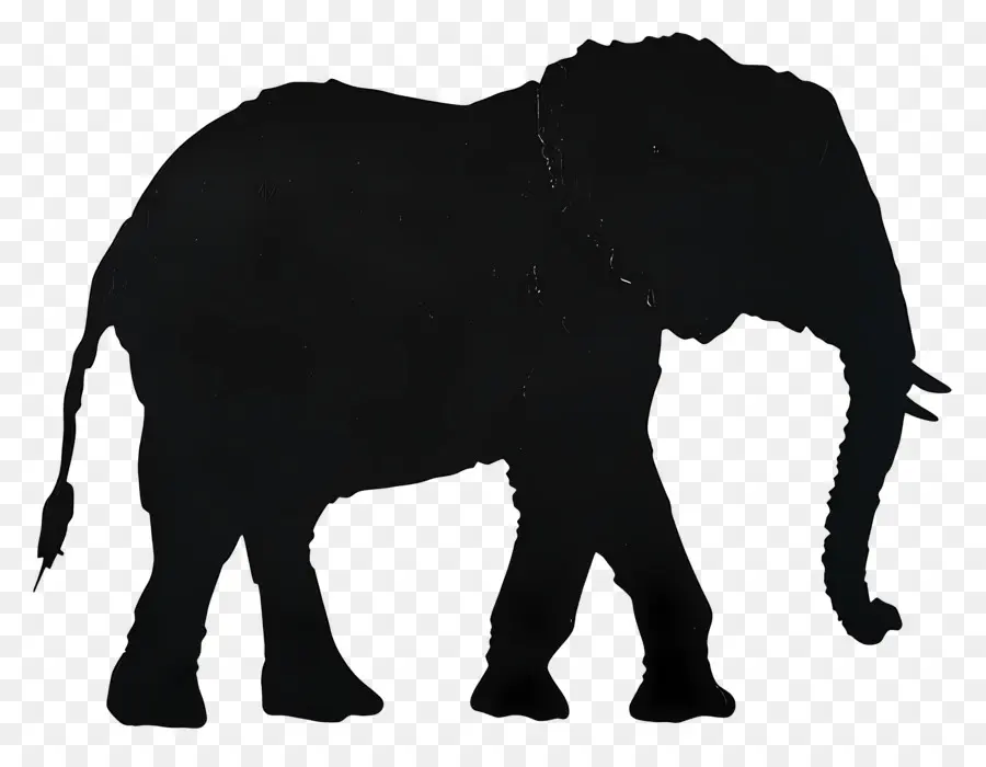 Silhouette D'éléphant，Silhouette D'éléphant Noir PNG