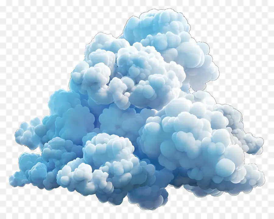 Nuage Animé，Nuage Bleu PNG