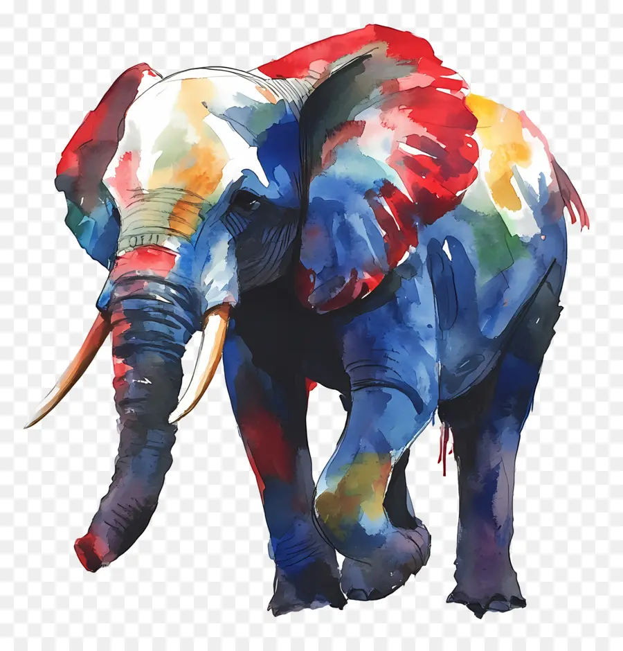 Éléphant Aquarelle，Éléphant PNG