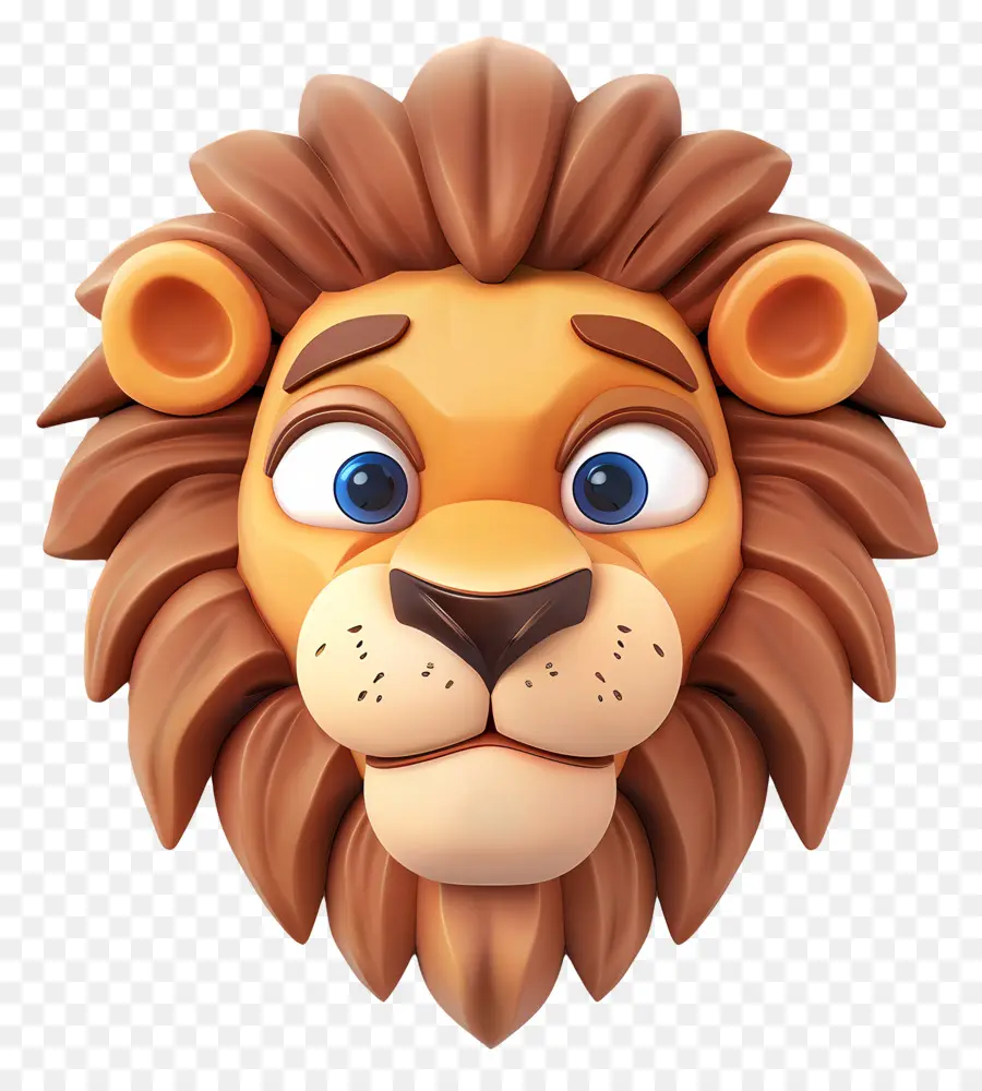 Visage De Lion De Dessin Animé，Tête De Lion De Dessin Animé PNG