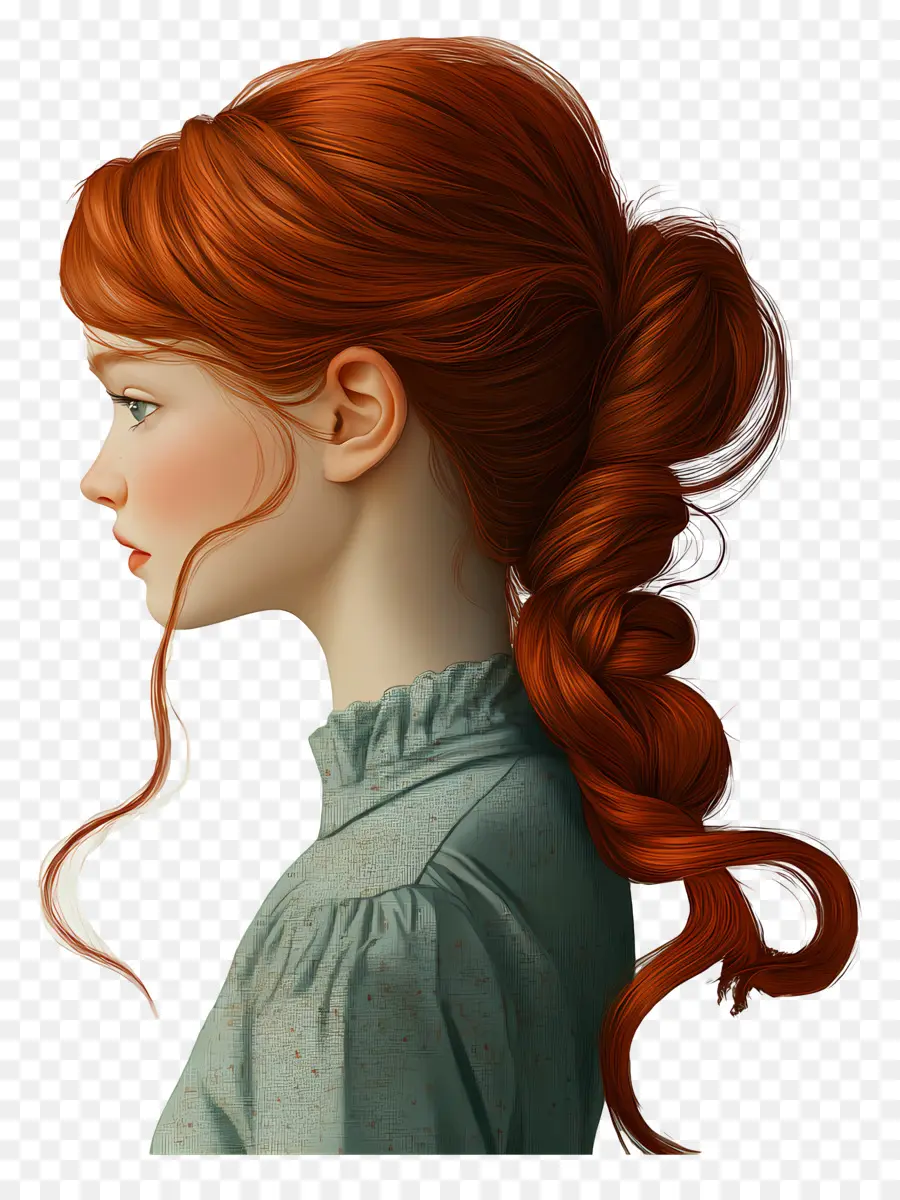 Fille Cheveux，Femme Aux Cheveux Roux PNG