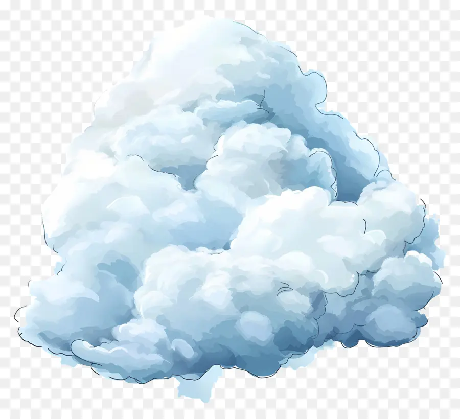 Nuage Aquarelle，Nuage PNG