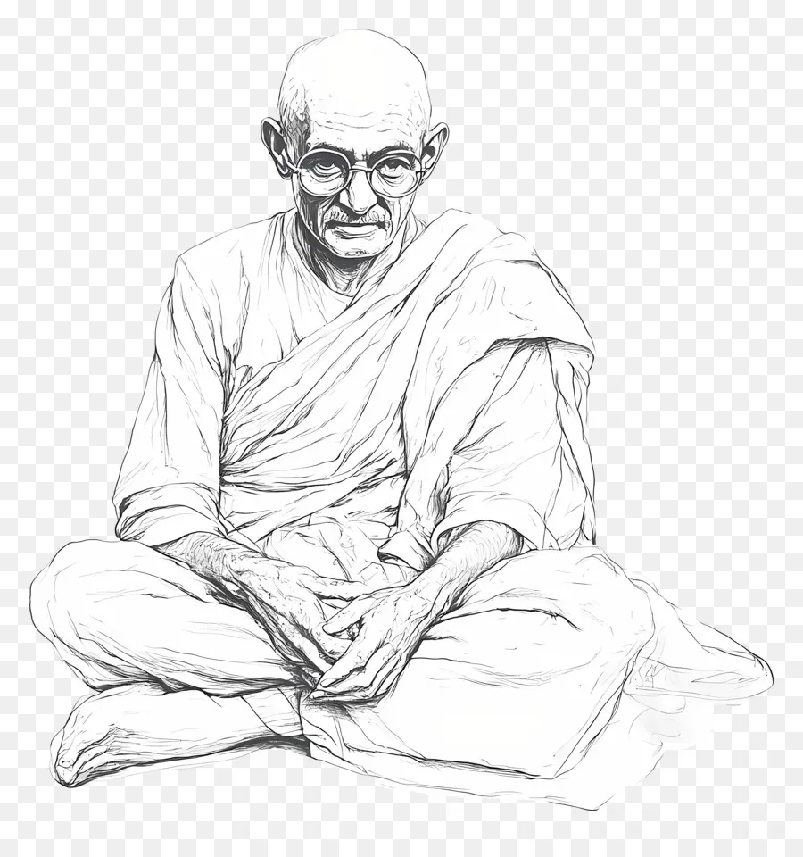 Gandhi，Illustration D'une Personne PNG