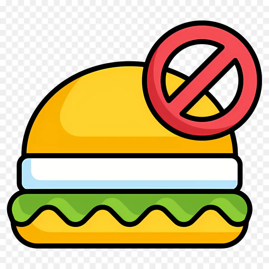 Pas De Nourriture，Aucun Signe De Hamburger PNG