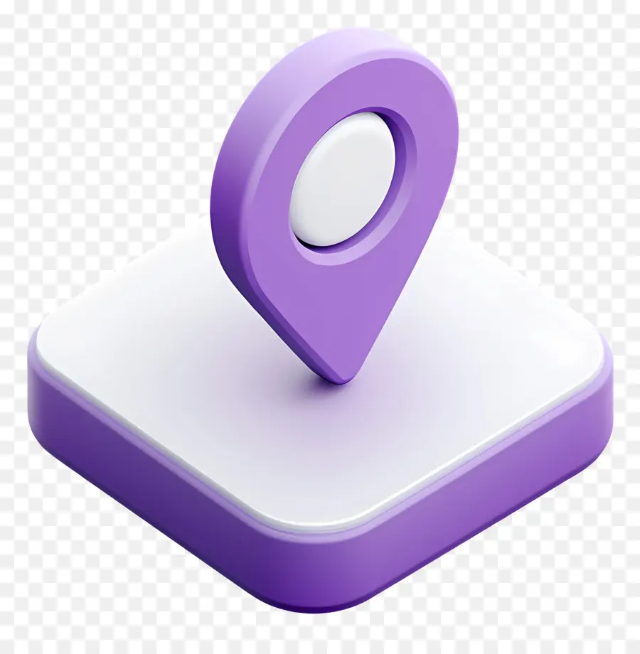 Icône De Localisation，Épingle De Carte Violette PNG