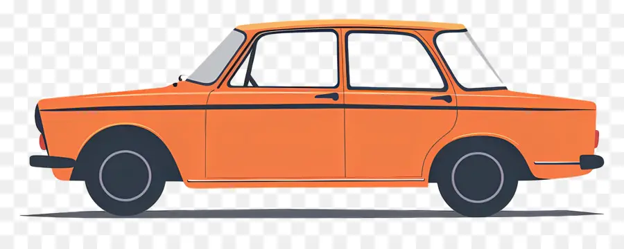 Voiture De Dessin Animé，Voiture Orange PNG