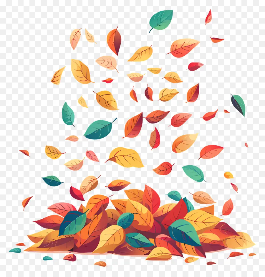 Feuilles Flottantes，Feuilles PNG