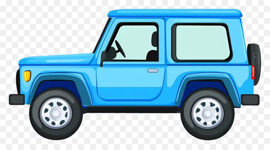 Voiture Animée，Jeep Verte PNG