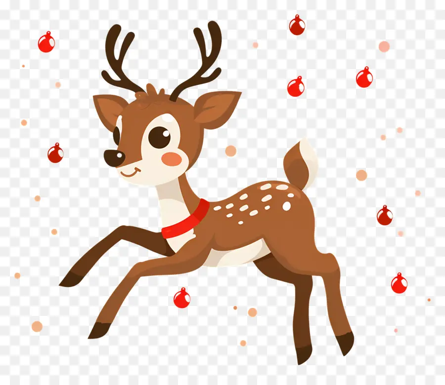 Cerf De Noël，Renne Mignon PNG