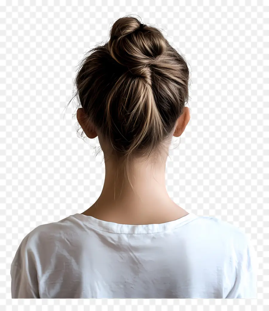 Fille Cheveux，Femme Au Chignon PNG