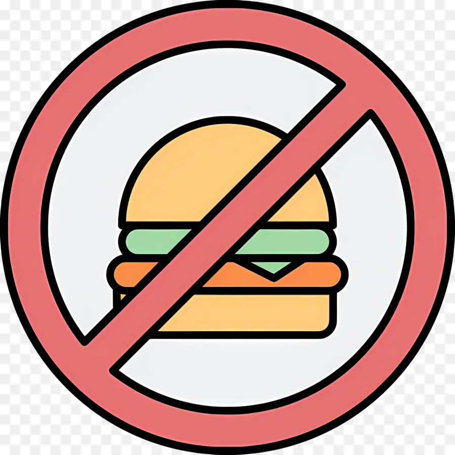 Pas De Nourriture，Aucun Signe De Hamburger PNG