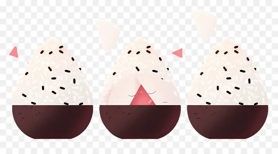 Umeboshi Onigiri，Illustration D'onigiri PNG