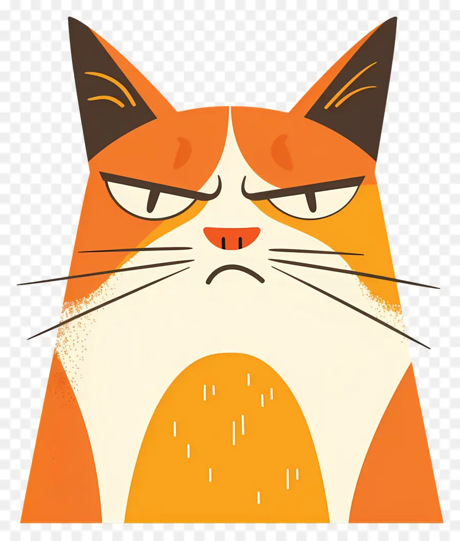 Dessin Animé De Chat，Chat Grincheux PNG