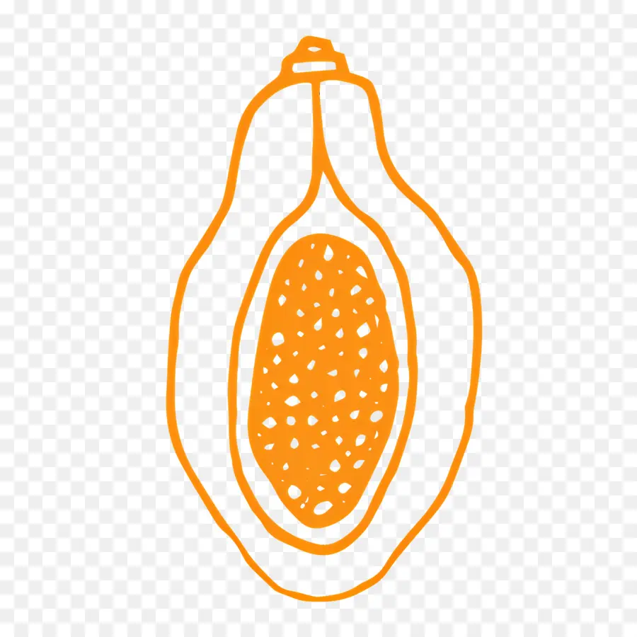 Croquis De Nourriture，Papaye Orange PNG