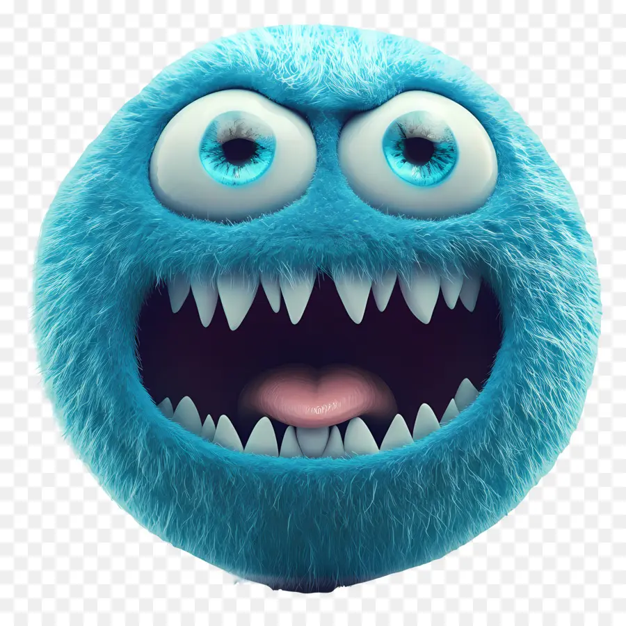 Emoji D'halloween，Monstre Bleu PNG