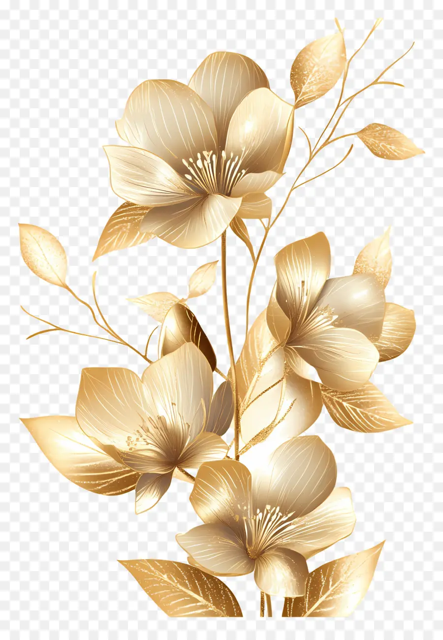 Fleur Or，Fleurs Dorées PNG