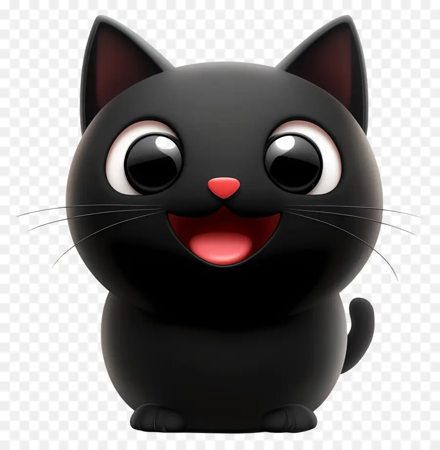 Emoji D'halloween，Chat Noir PNG