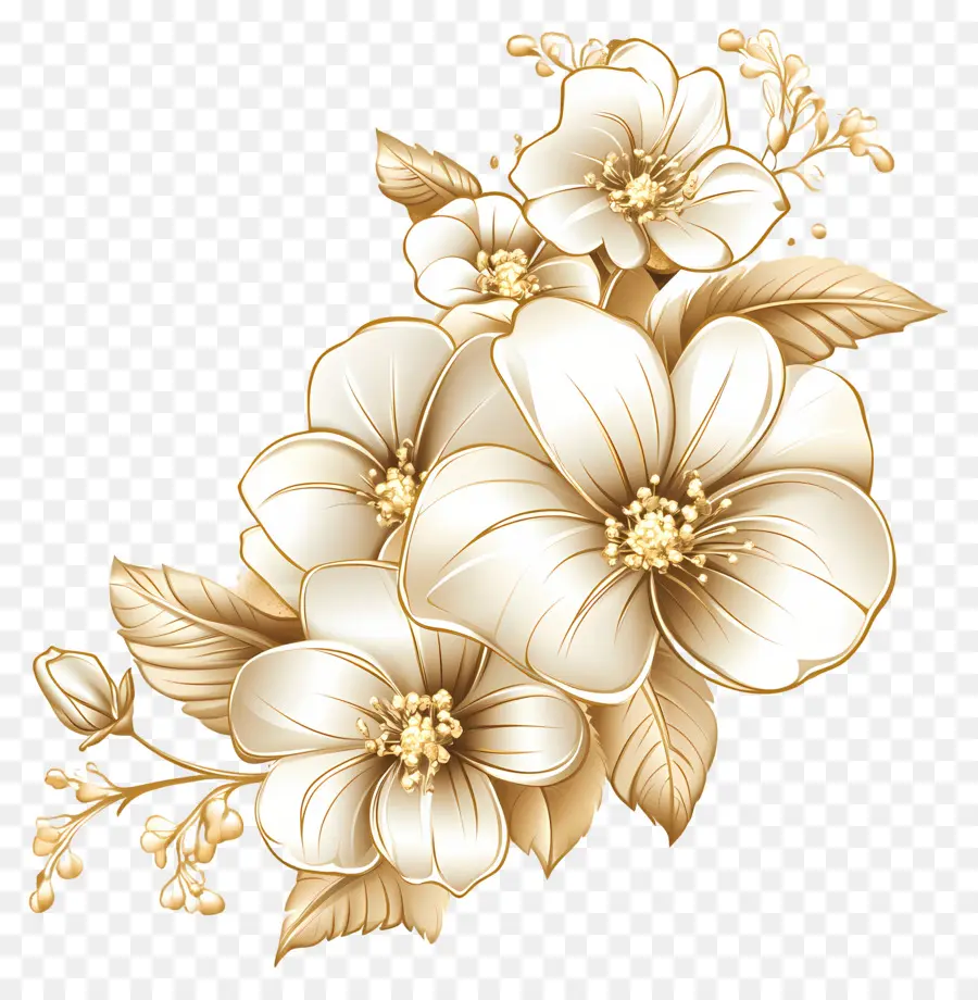 Fleur Or，Fleurs Dorées PNG