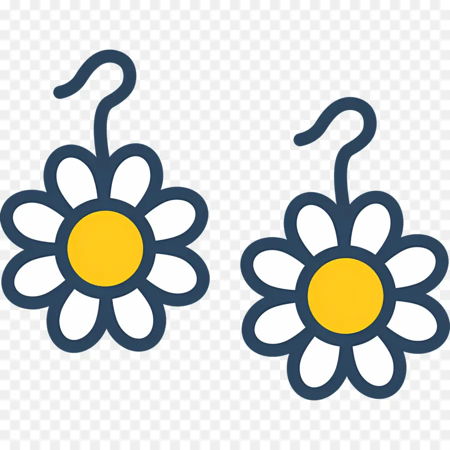 Fleur De Marguerite，Boucles D'oreilles Fleurs PNG