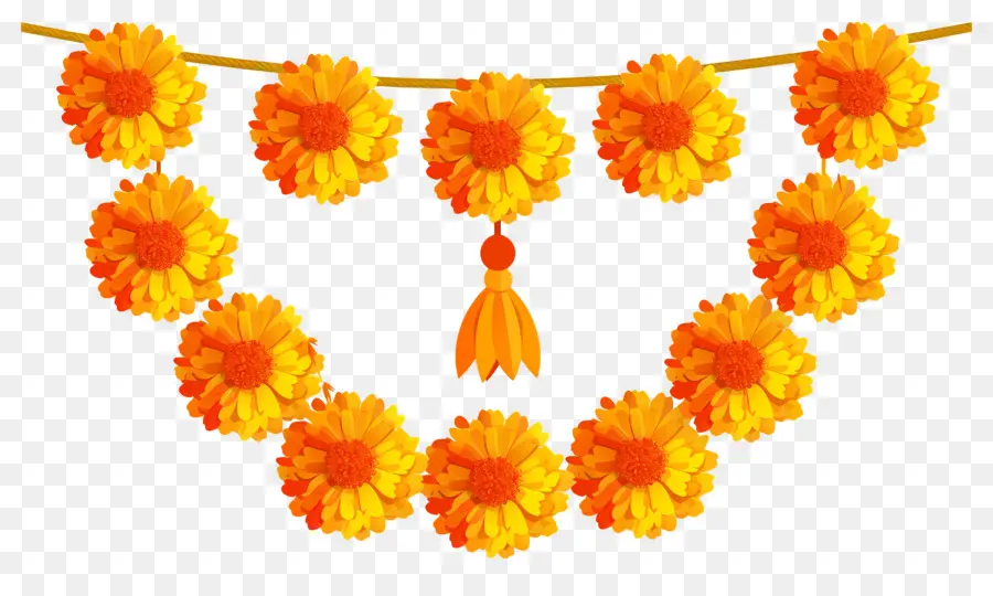 Guirlande De Soucis，Guirlande De Fleurs PNG