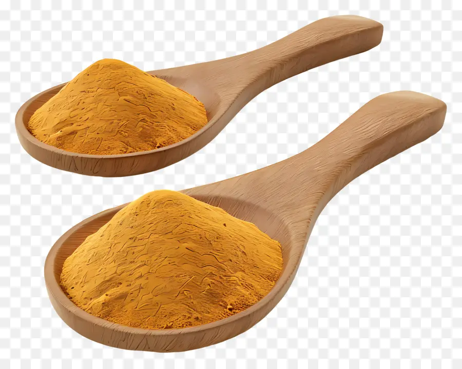 Poudre De Curcuma，Cuillères De Curcuma PNG