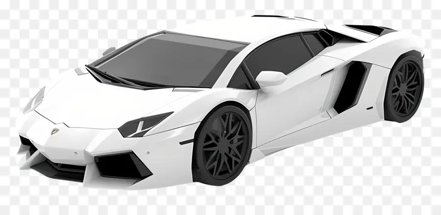 Voiture 3d，Voiture De Sport Blanche PNG